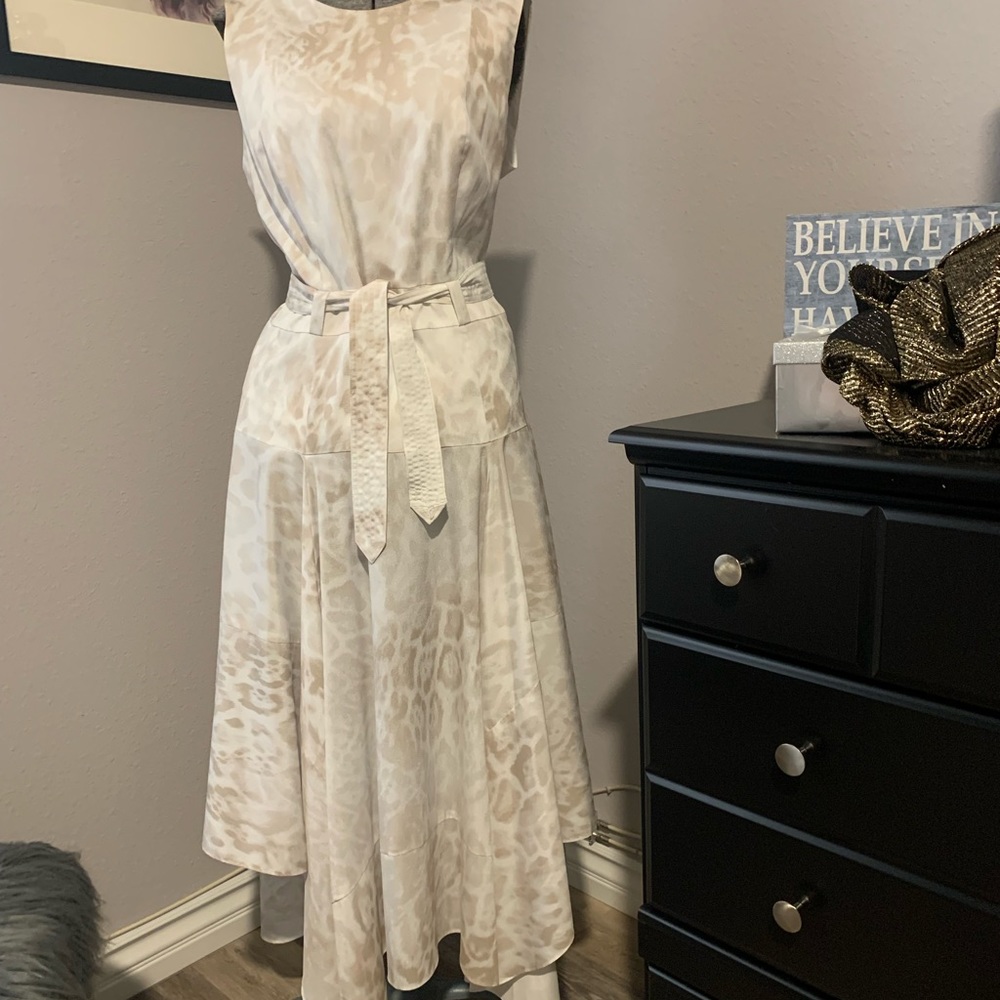 Calvin Klein, designer, sleeveless, multi length dress